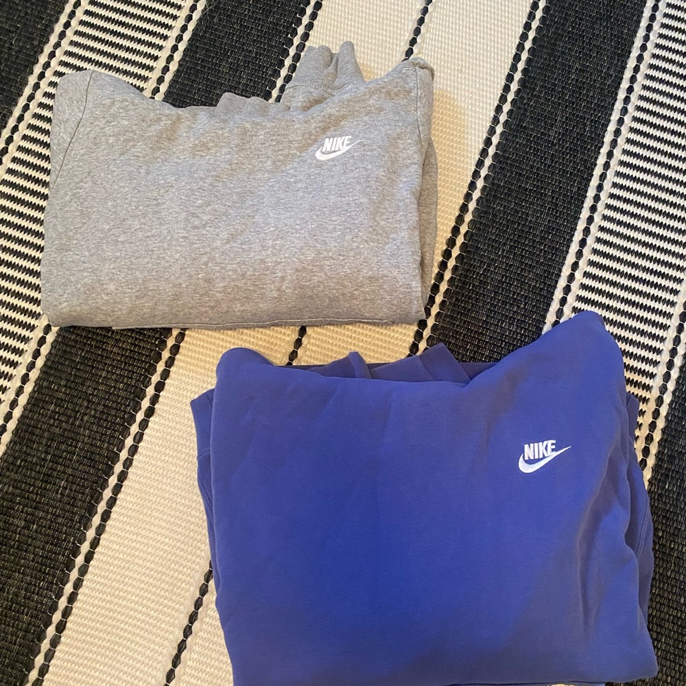 Used Nike Gray and Blue Hoodies Pack of 2